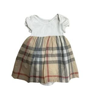 Burberry Baby‎ Girls' Cherry Short Sleeve Checked Dress size 9 Months